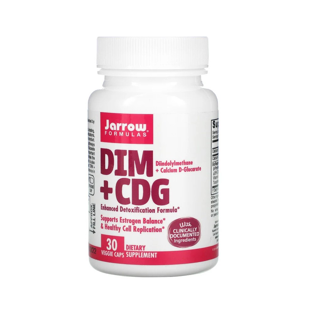DIM Di-indolyl Methane (estrogen control) + más CDG, desintoxicación mejorada, 30 cápsulas vegetales de Jarrow Formulas Jarro...