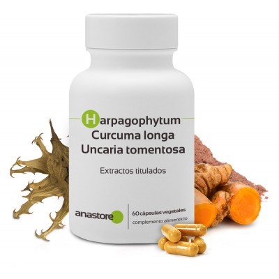 Harpagophytum, Curcuma longa y Uncaria tomentosa de Anastore Bio Anastore Bio SC-65 Suplementos Naturales acción Analgesica, ...