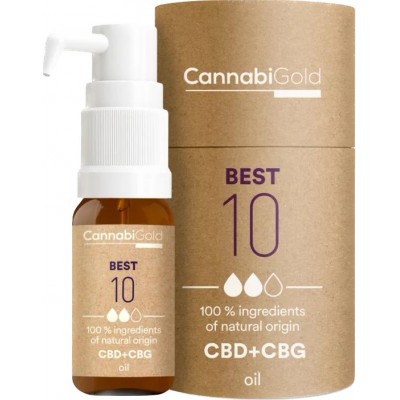 CannabiGold® CBD+CBG Oil BEST 10% 12ml de HemPoland Cannabigold de HemPoland CAN02 Plantas Medicinales salud.bio