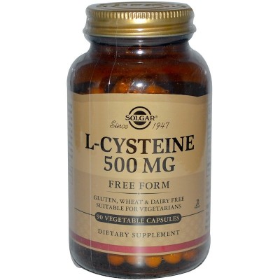 L-cisteína, 500 mg, 90 cápsulas vegetales de Solgar SOLGAR SOL-00962 Aminoácidos salud.bio