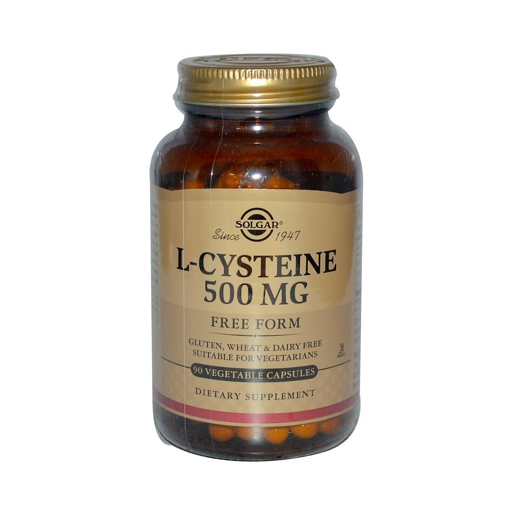 L-cisteína, 500 mg, 90 cápsulas vegetales de Solgar SOLGAR SOL-00962 Aminoácidos salud.bio