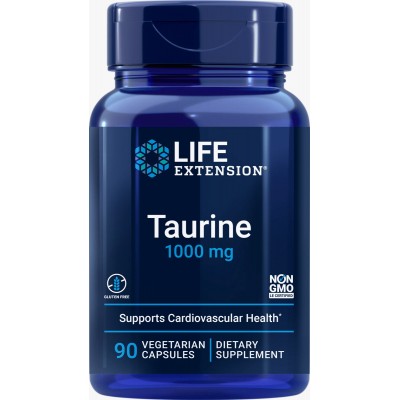 Taurina 1.000 mg. 90 Cápsulas Vegetales de Life Extension LifeExtension LIF-01827E Cansancio, fatiga, astenia primaveral salu...