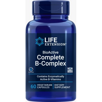 BioActive Complejo B-Complex 60 cápsulas vegetales de Life Extension LifeExtension LEX-19456 Vitamina B salud.bio