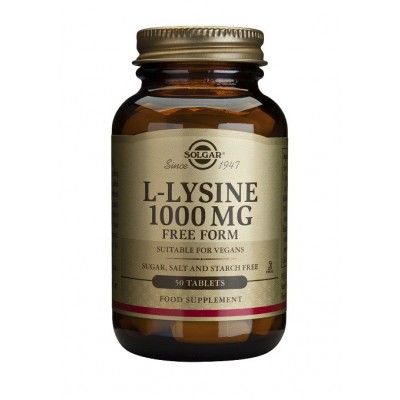 L-Lisina 1000 mg Comprimidos (L-Lysine) de Solgar SOLGAR  Aminoácidos salud.bio