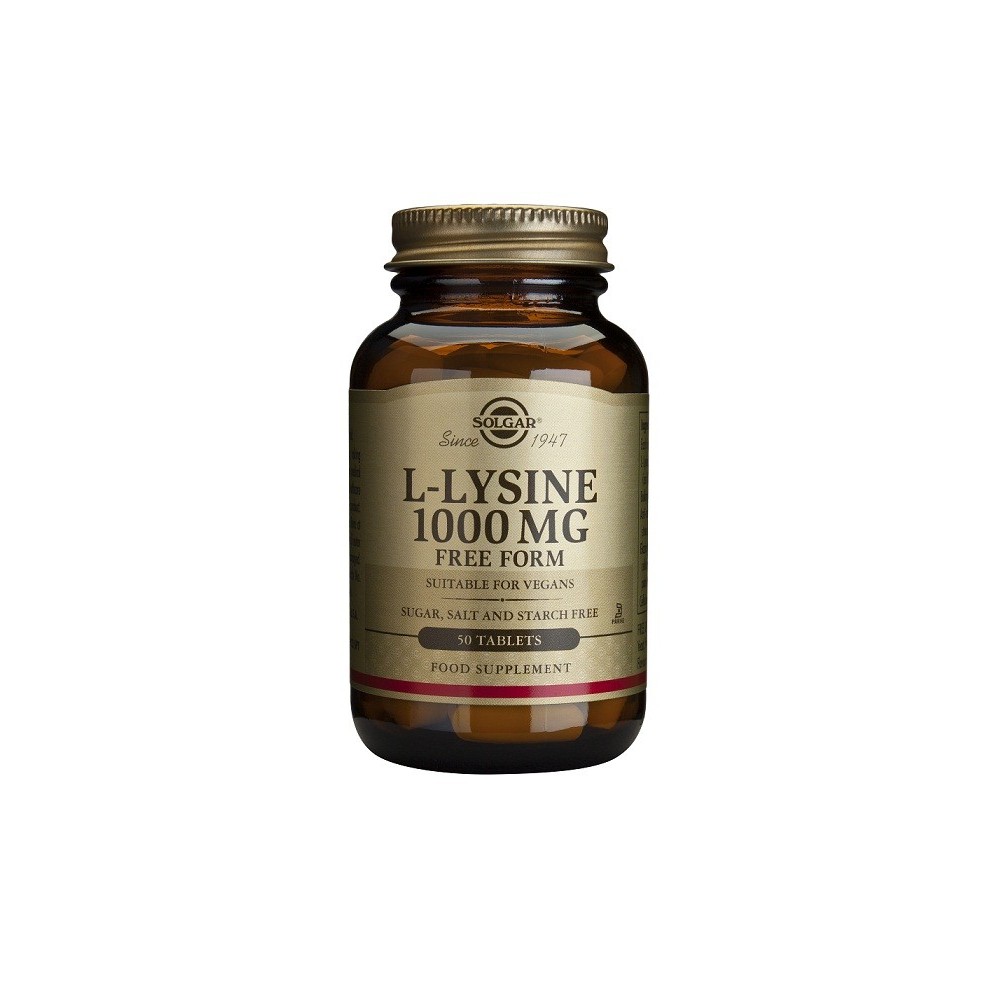L-Lisina 1000 mg Comprimidos (L-Lysine) de Solgar SOLGAR  Aminoácidos salud.bio
