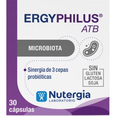 ERGYPHILUS ATB Probióticos 3 cepas Microbiota de Nutergia Nutergia ERGYPHILUS ATB 30 Ayudas aparato Digestivo salud.bio