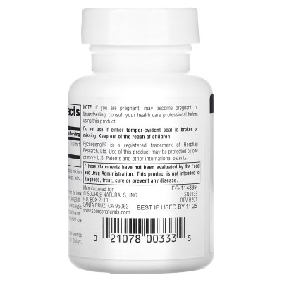 Pycnogenol 100 mg, 60 Comprimidos de Source Naturals Source Naturals® SNS-00333 Antioxidantes salud.bio