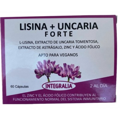 Lisina + Uncaria Forte (con Astrágalus) de Integralia INTEGRALIA INT-547 Sistema inmunitario salud.bio