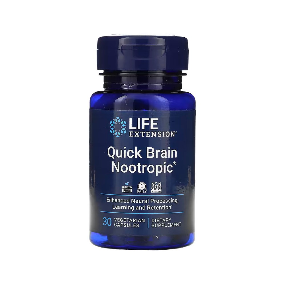 Nootrópico para la agilidad cerebral, 30 cápsulas vegetales de Life Extension LifeExtension LEX-24063 Ayuda Funcion Celebral ...