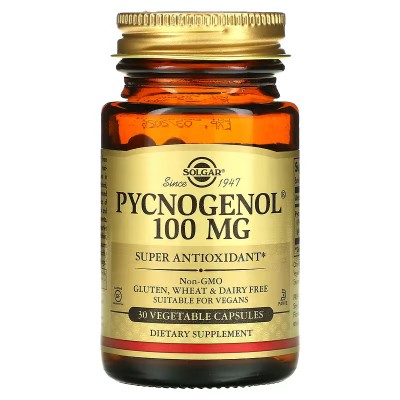 Pycnogenol®, 100 mg, 30 cápsulas vegetales de Solgar SOLGAR SOL-02306 Antioxidantes salud.bio