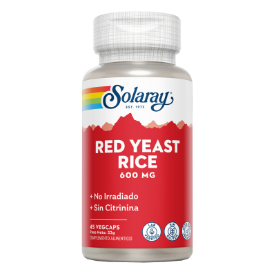 Levadura Roja de arroz, Red Yeast Rice Plus Q10, 45 VegCaps. Sin gluten. de SOLARAY SOLARAY SM-446 Ayudas niveles Colesterol ...