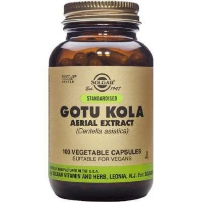 Gotu Kola Extracto, Centella Asiatica, 100mg 100Cápsulas de Solgar SOLGAR SOL-04165 Sistema circulatorio salud.bio