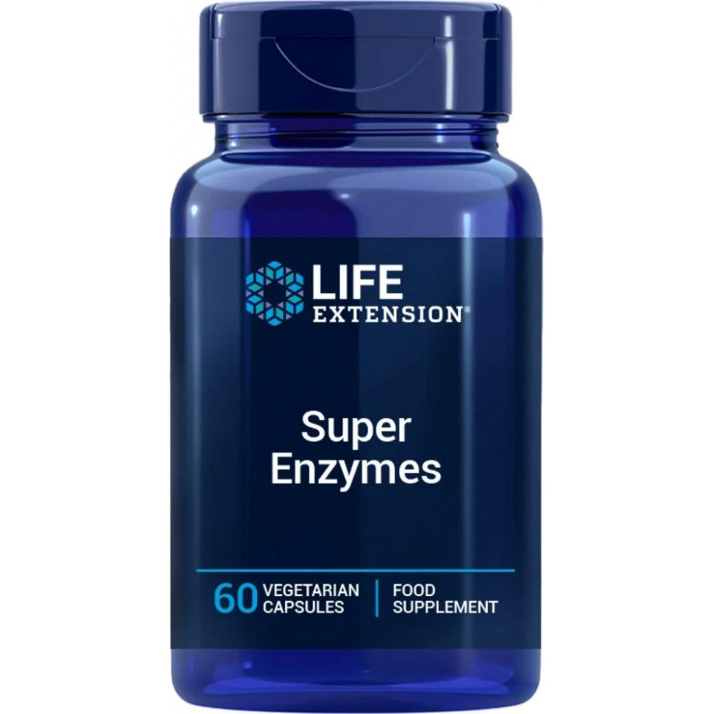 Super Enzymes, EU (Enzymas) 60 VegeCápsulas de Life Extension LifeExtension LEX-29700 Ayudas aparato Digestivo salud.bio