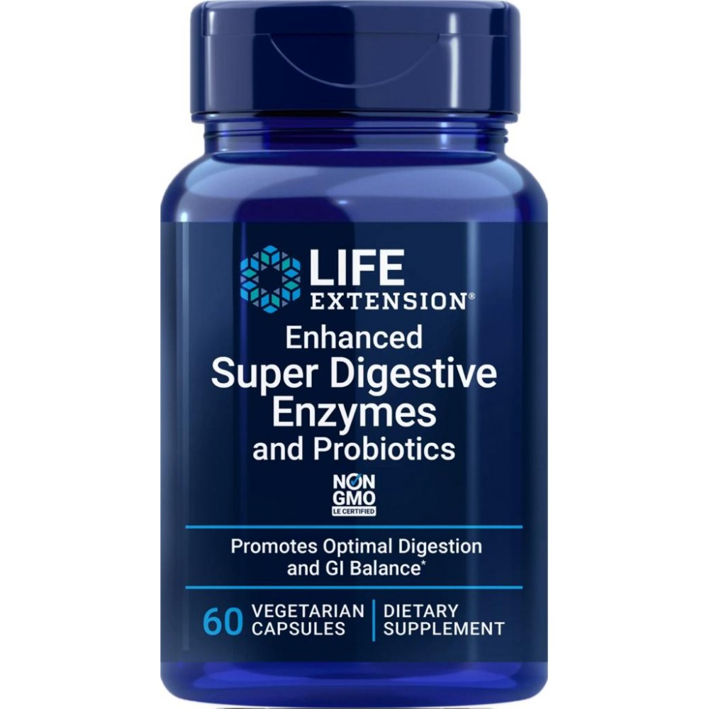 Super Digestivo Enzimas y probióticos 60 VegeCápsulas de Life Extension LifeExtension LEX-20226 Ayudas aparato Digestivo salu...