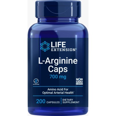 L-Arginina 700mg. 200 Caps. de Life Extension LifeExtension LEX-16242 Aminoácidos salud.bio