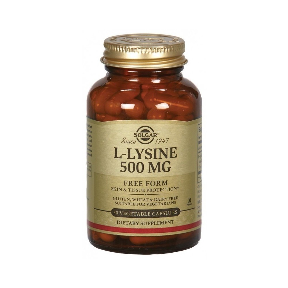 L-LISINA 500 mg de SOLGAR SOLGAR 11680 Aminoácidos salud.bio