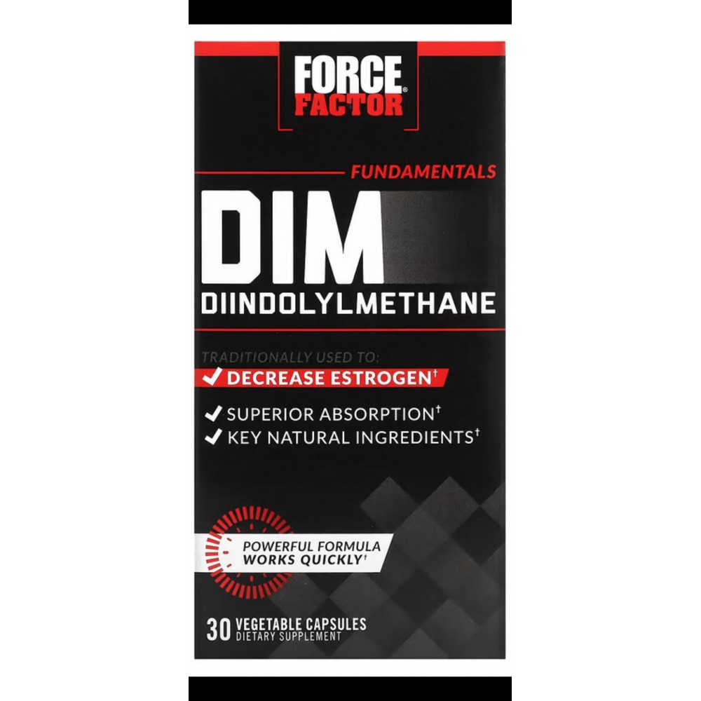 DIM Di-indolyl Methane 300mg 30Cáps, ingredientes esenciales de Force Factor FORCE FACTOR FOA-01524 Suplementos Deportivos (C...