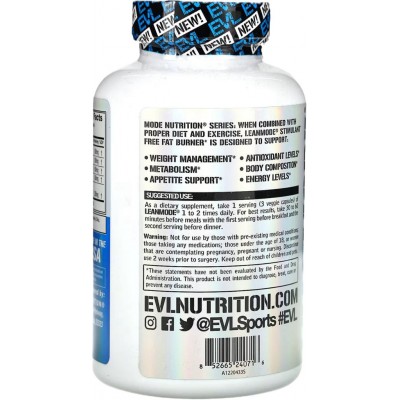 LeanMode, Refuerzo para la pérdida de peso sin estimulantes, 150 cápsulas vegetales de EVLution Nutrition EVLution Nutrition ...