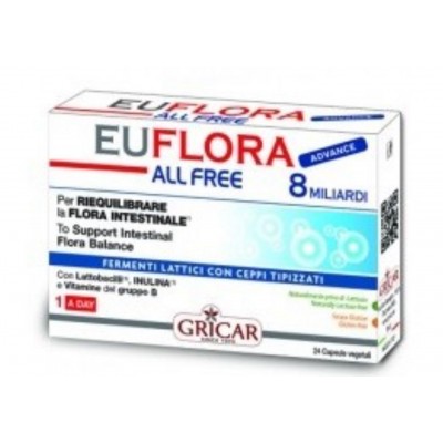Euflora Advance all Free 8Mil Millones 24 Cápsulas de Gricar GRICAR GRI-39743 Ayudas aparato Digestivo salud.bio