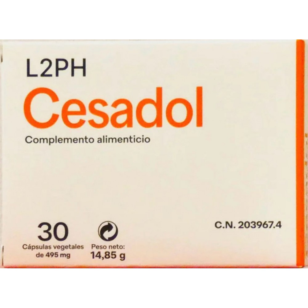 Cesadol 30 cápsulas de L2pharm L2pharm L2P-62023 Suplementos Naturales acción Analgesica, Antiinflamatoria, malestar, dolor s...