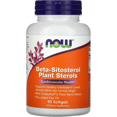 Esteroles vegetales de beta-sitosterol, 90 cápsulas blandas de NOW Foods NOW Foods NOW-03078 Sistema circulatorio salud.bio
