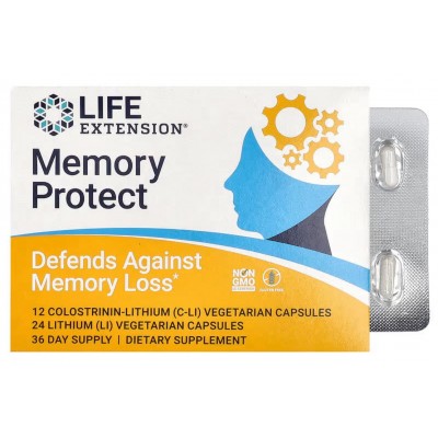 Protección para la memoria, 36 cápsulas vegetales de Life Extension LifeExtension LEX-21013 Memoria salud.bio