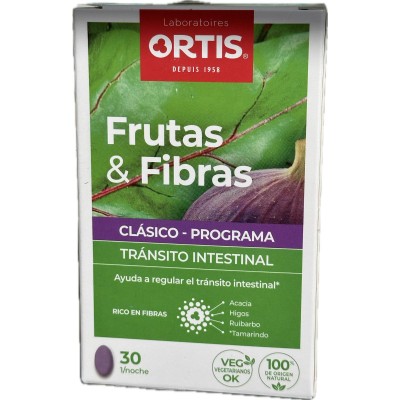 Frutas y Fibras Clásico 30 comprimidos de Ortis Ortis Laboratorios ORT-89062 Laxantes salud.bio