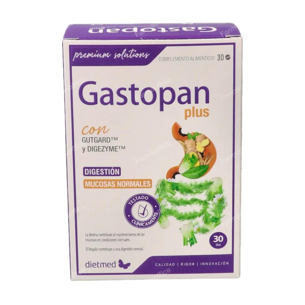 Gastopan PLUS 30 comprimidos de Dietmed Dietmed DIE-10673 Ayudas aparato Digestivo salud.bio