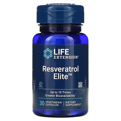 Resveratrol Elite™ 30 cápsulas vegetales de Life Extension LifeExtension LEX-22106 Antioxidantes salud.bio