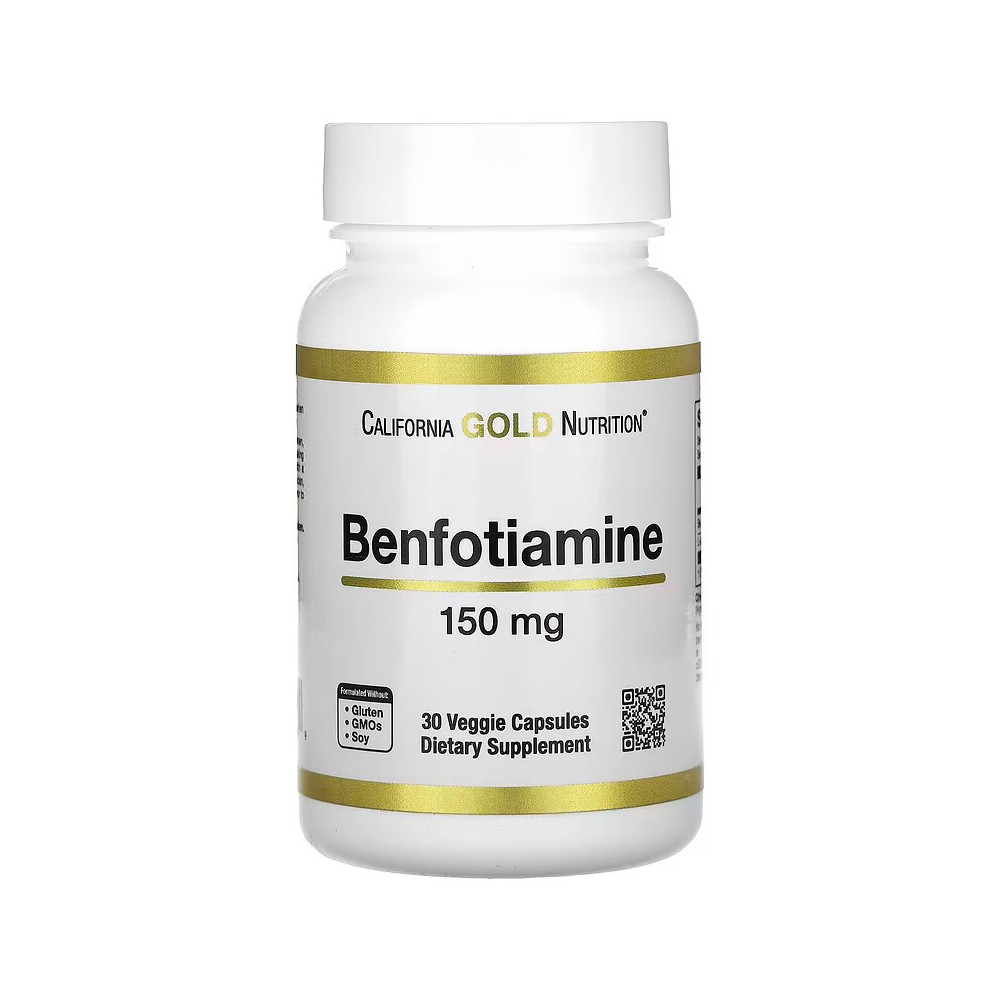 Benfotiamina (Vitamina B1), 150 mg, 30 cápsulas vegetales de California Gold Nutrition California Gold Nutrition CGN-02024 Ay...