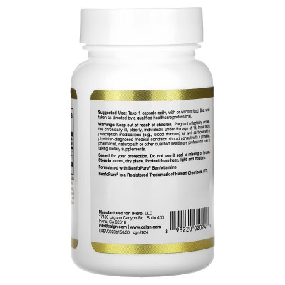 Benfotiamina (Vitamina B1), 150 mg, 30 cápsulas vegetales de California Gold Nutrition California Gold Nutrition CGN-02024 Ay...