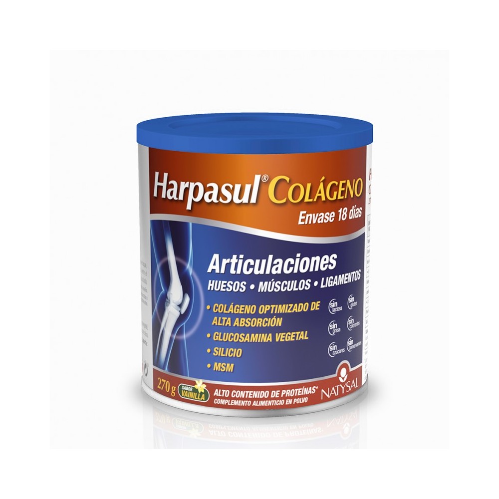 Harpasul Colágeno alta absorción, sabor vainilla, 270g de Natysal Natysal NAT-32604 Articulaciones, Huesos, Tendones y Muscul...