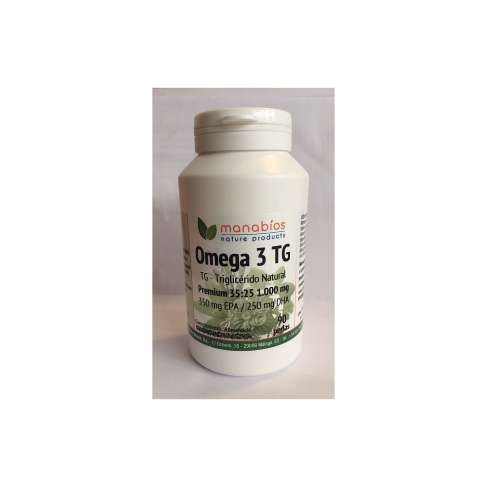 Omega 3 TG Premium 1000mg Manabíos Manabios 111632 Ayudas niveles Colesterol y Trigliceridos salud.bio