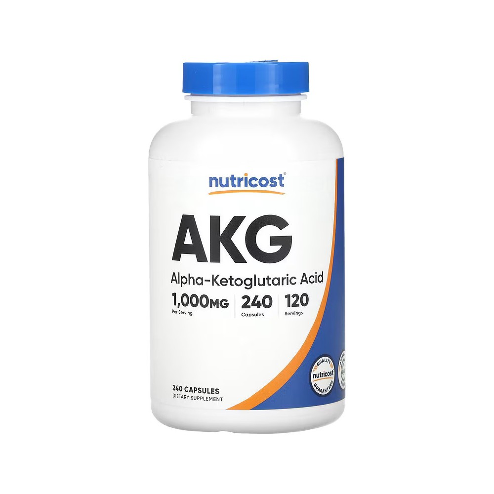 AKG (ácido alfa-cetoglutárico), 1000 mg, 240 cápsulas de Nutricost Nutricost NCS-67989 Aminoácidos salud.bio