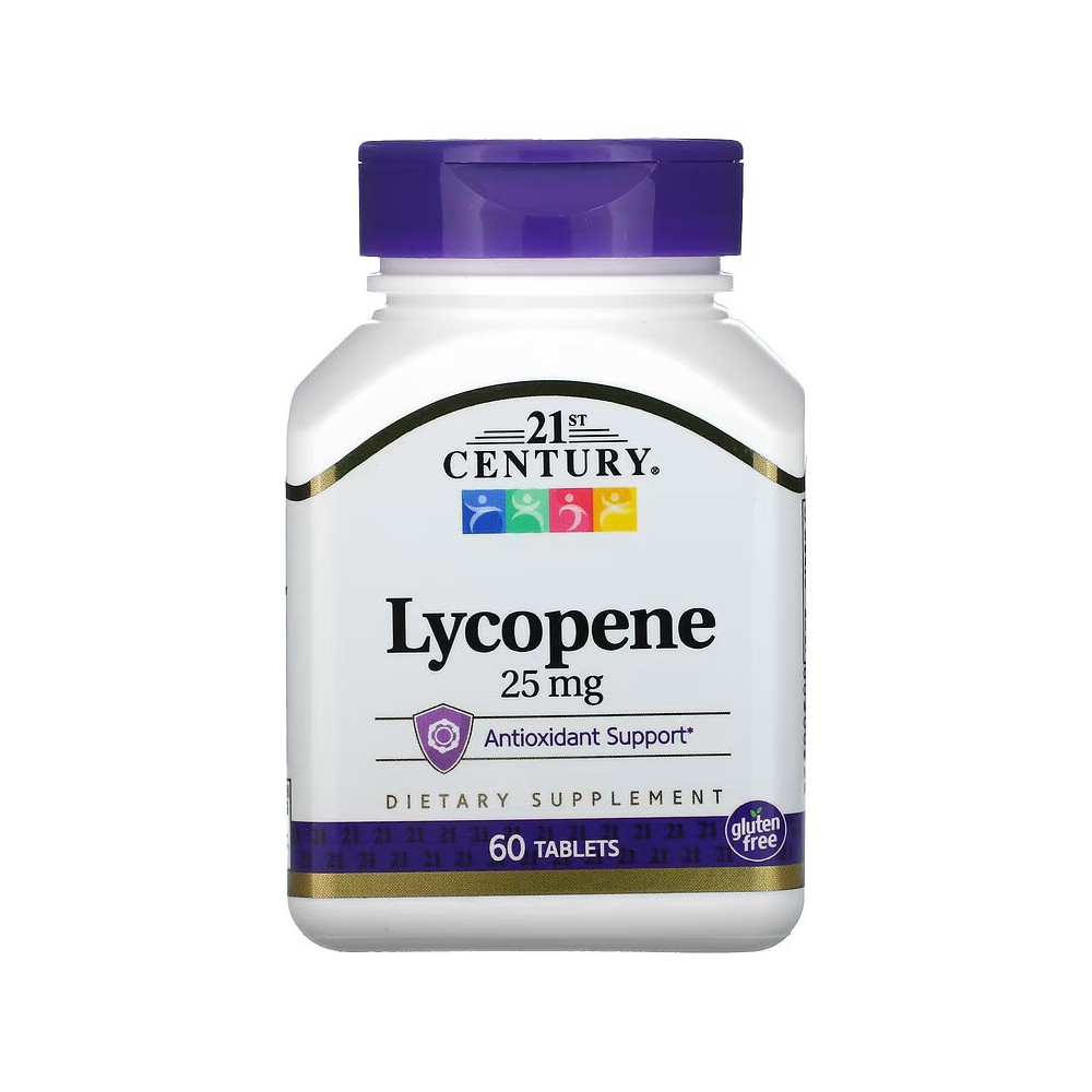 Licopeno, 25 mg, 60 comprimidos de 21st Century 21ST Century HealthCare CEN-22400 Antioxidantes salud.bio