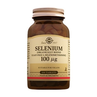 Selenio 100mcg sin levadura 100 Comprimidos de Solgar SOLGAR 102551 Antioxidantes salud.bio