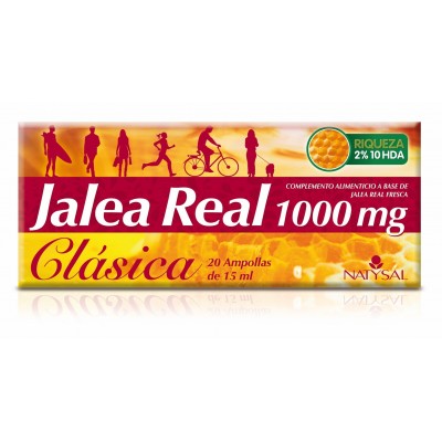 Jalea Real Clásica 1.000mg 20 Ampollas de Natysal Natysal  Sistema inmunitario salud.bio
