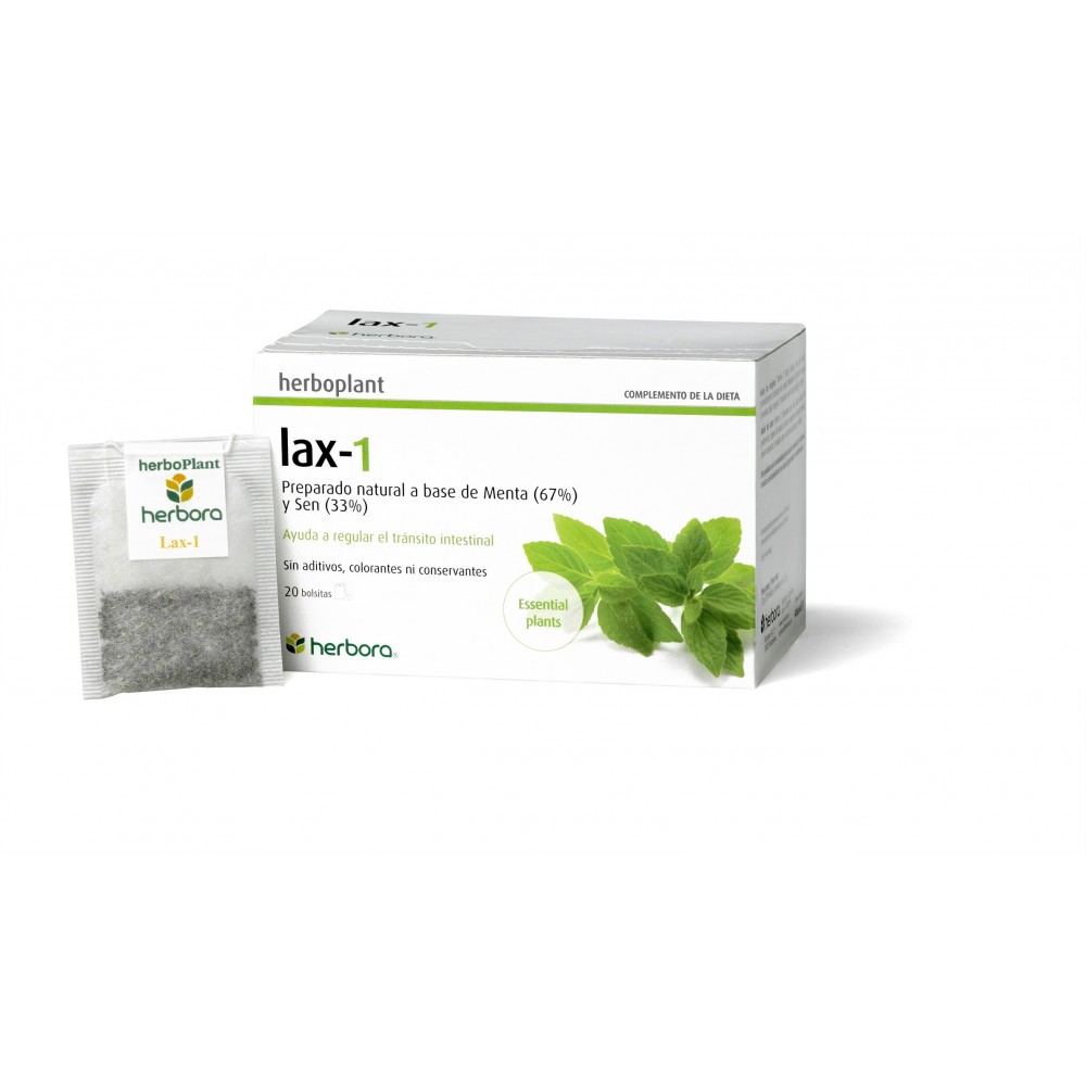 Lax-1 de Herbora Herboplant , 20 filtros-infusión Herbora 502102 Laxantes salud.bio