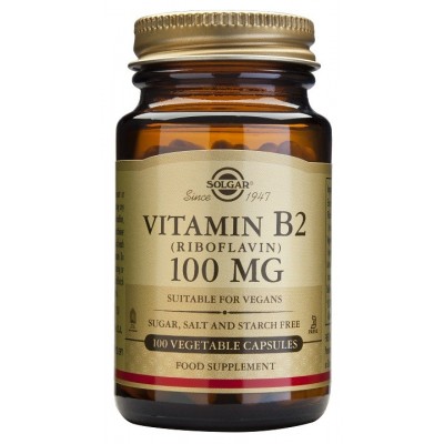 Vitamina B2 100 mg de Solgar SOLGAR 053050 Vitamina B salud.bio