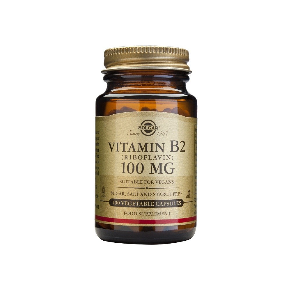 Vitamina B2 100 mg de Solgar SOLGAR 053050 Vitamina B salud.bio