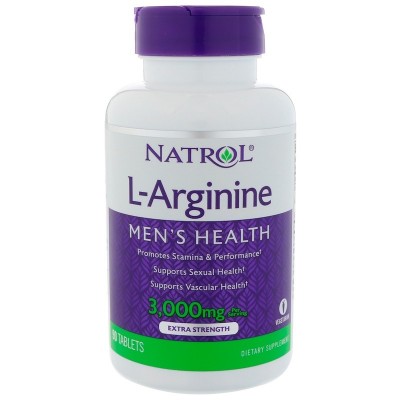 L-Arginina, plus 3.000 mg, (por servicio), 90 comprimidos de Natrol, Natrol NTL-05234 Aminoácidos salud.bio