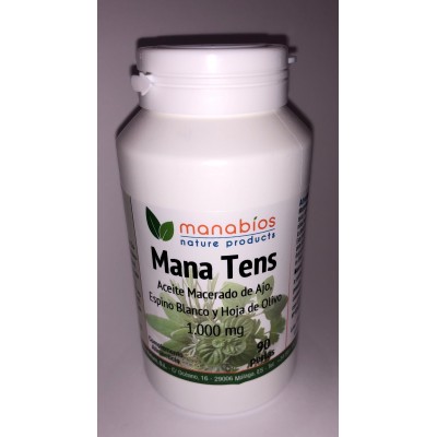 Mana Tens (Ajo+Espino blanco+Hoja de Olivo) de Manabios Manabios  Ayuda control Tension salud.bio